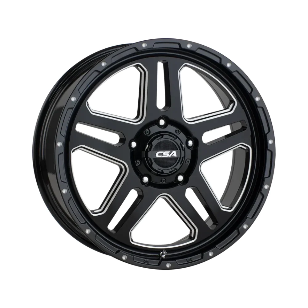 CSA WHEELS Bronx Large Cap GLOSS BLACK MILLED