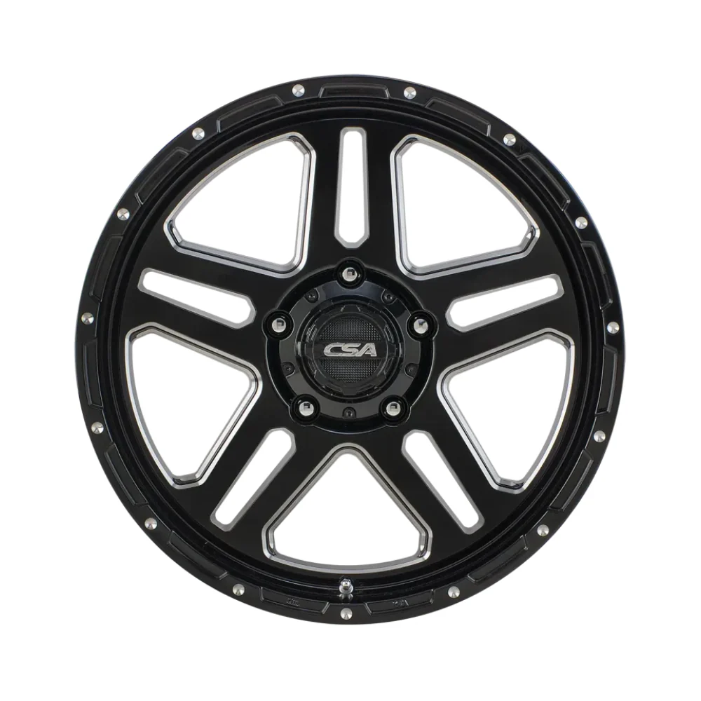 CSA WHEELS Bronx Large Cap GLOSS BLACK MILLED - Image 2