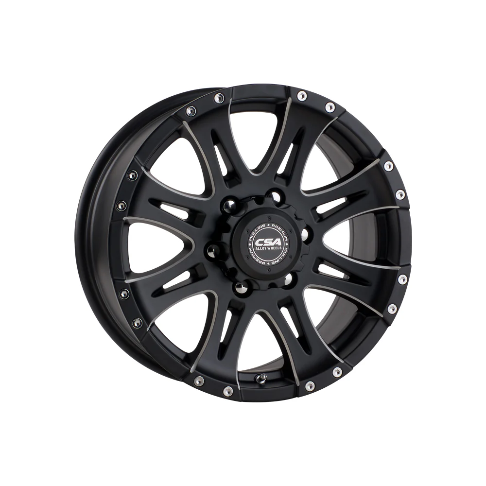 CSA WHEELS Raptor Large Cap SATIN BLACK MILLED