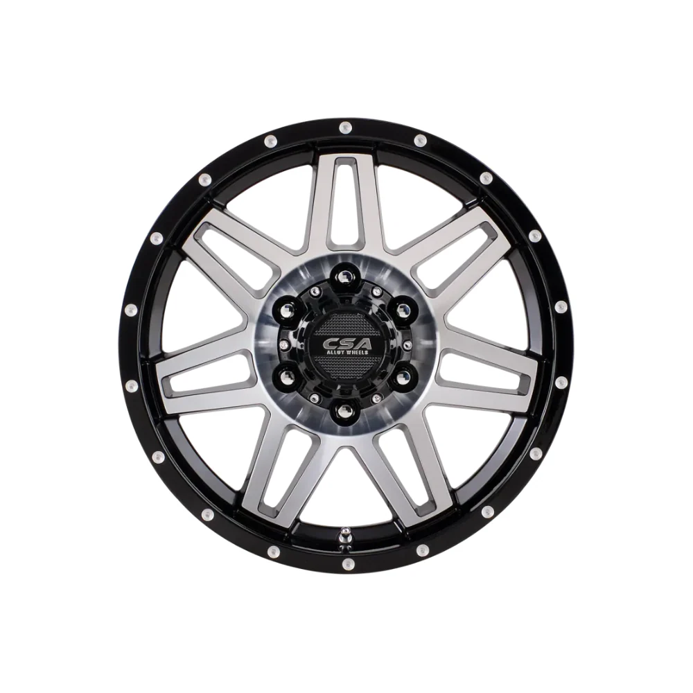 CSA WHEELS Renegade Small Cap Gloss Black Machined Face - Image 2