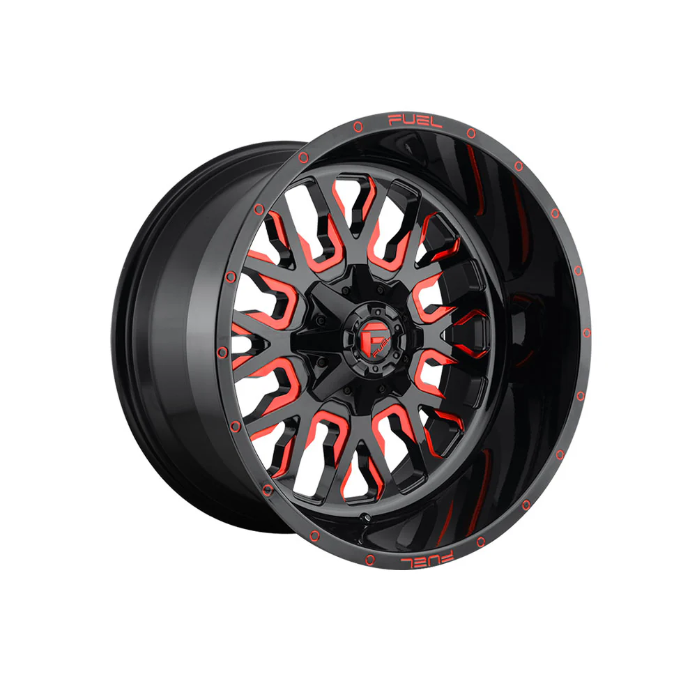 FUEL 1PC D612 STROKE GLOSS BLACK RED TINTED CLEAR