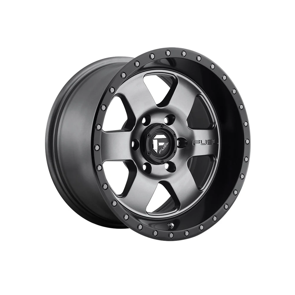 FUEL 1PC D619 PODIUM MATTE GUN METAL BLACK BEAD RING