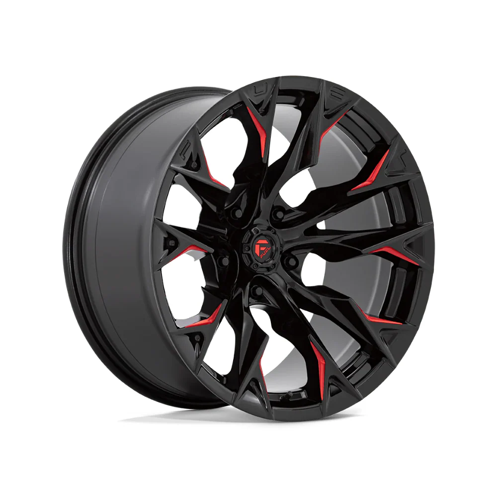 FUEL 1PC D823 FLAME GLOSS BLACK MILL W/ CANDY RED