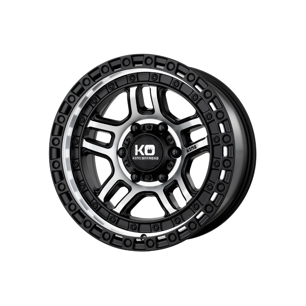 KING OFFROAD BARRETT SATIN BLACK/MACHINED FACE/MACHINED LIP - Image 3